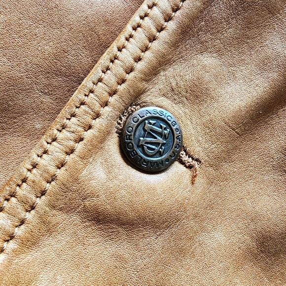 Vintage Marlboro Classics Tan Leather Vest - Men's Large - Picture 4 of 11